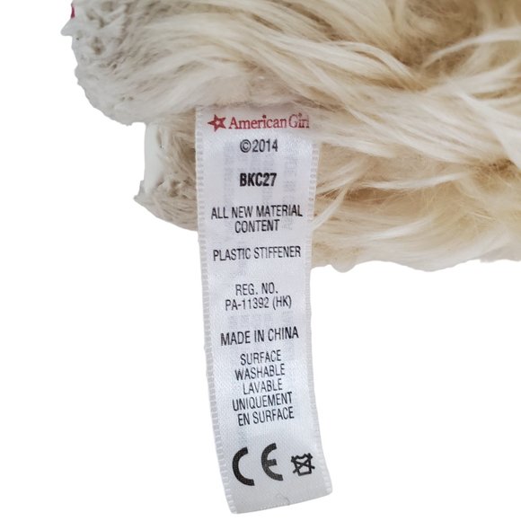 American Girl Doll White Dog Puppy Pomeranian Plush Stuffed Animal Posable Legs - Picture 9 of 10